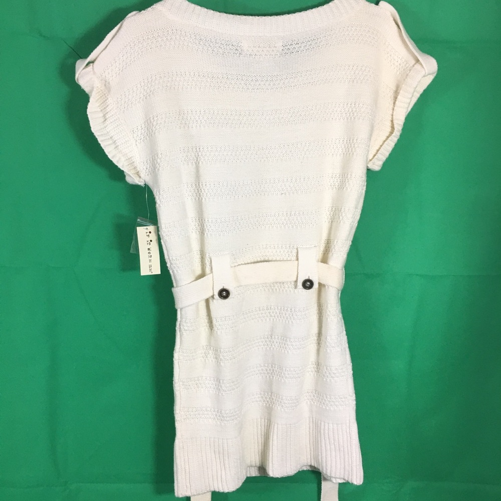 3/35 Teen belted cream sweater dress (A2003)